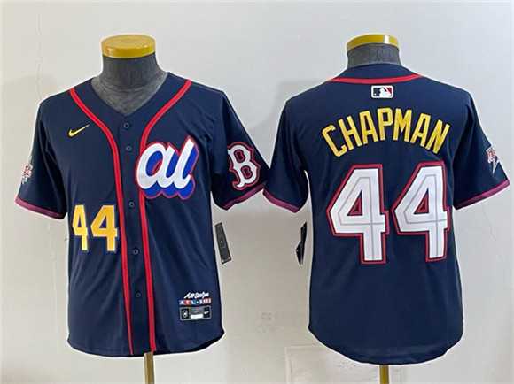 Youth American League #44 Aroldis Chapman Navy 2025 All-Star Edition Limited Stitched Jersey