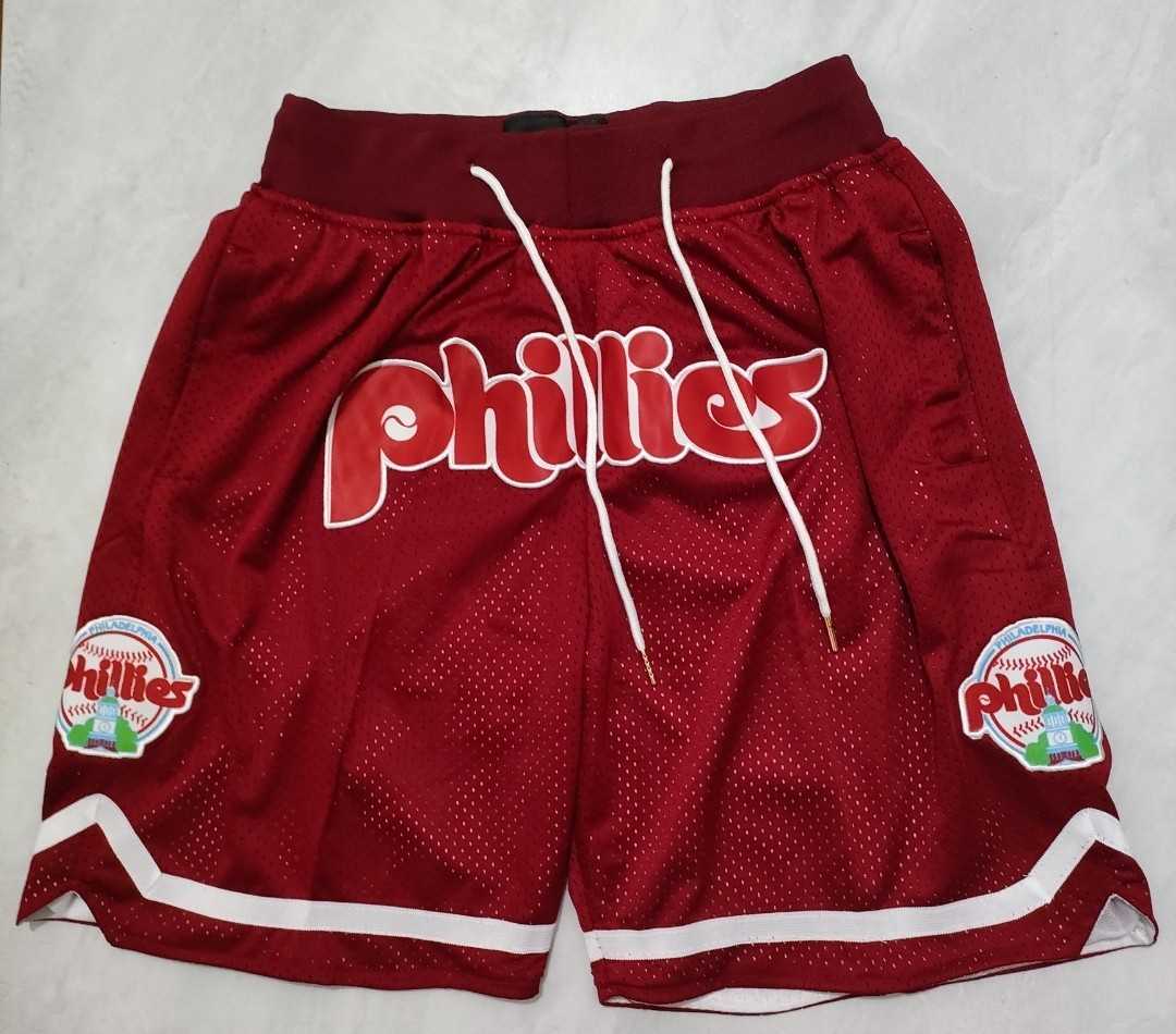 Men%27s Philadelphia Phillies Red Just Don Shorts Shorts
