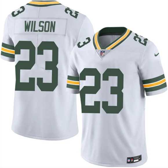 Men%27s Green Bay Packers #23 Emanuel Wilson White 2025 Vapor Untouchable Limited Stitched Jersey Dzhi
