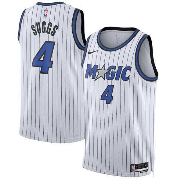 Men%27s Orlando Magic #4 Jalen Suggs White 2025 Association Edition Stitched Jersey Dzhi