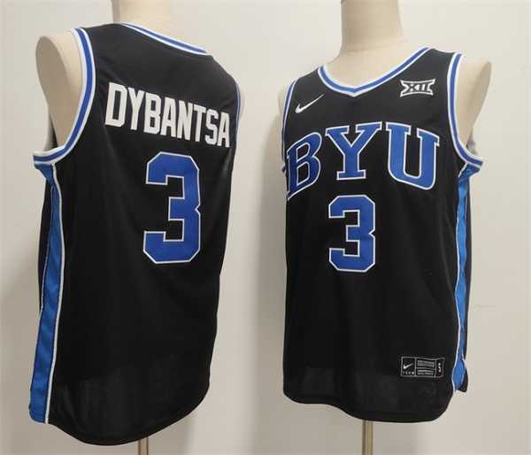Men's Duke Blue Devils #3 AJ Dybantsa Black Stitched Basketball Jersey-0