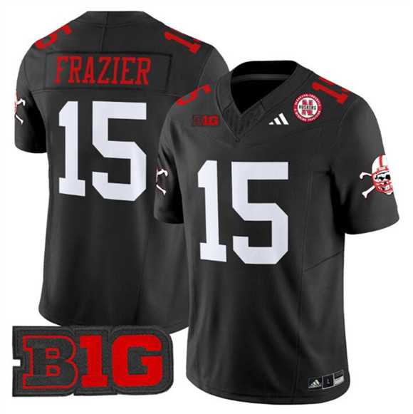 Men%27s Nebraska Cornhuskers #15 Tommie Frazier Black 2024 F.U.S.E. With Patch Vapor Limited Stitched Football Jersey Dzhi