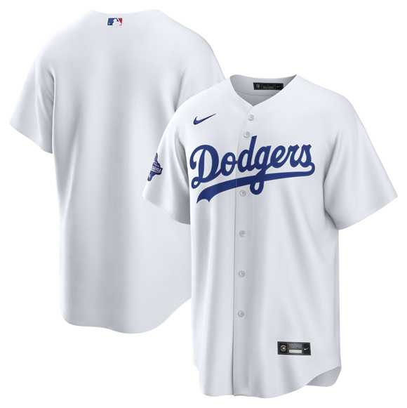 Men%27s Los Angeles Dodgers Blank White 2025 World Series Champions Stitched Jersey