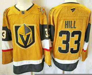 Men%27s Vegas Golden Knights #33 Adin Hill Gold Authentic Jersey