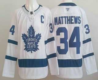 Men%27s Toronto Maple Leafs #34 Auston Matthews White Authentitc Jersey