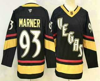 Men's Vegas Golden Knights #93 Mitch Marner Black Reverse Retro Authentic Jersey-0