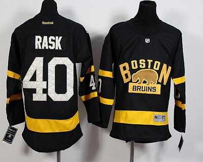 Youth Boston Bruins #40 Tuukka Rask Reebok Black 2016 Winter Classic Premier Jersey-0