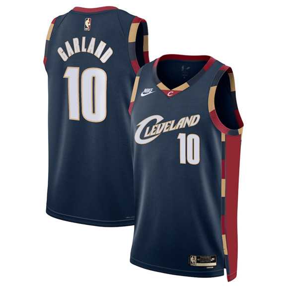 Men's Cleveland Cavaliers #10 Darius Garland Navy 2025 Classic Edition Stitched Jersey Dzhi-0