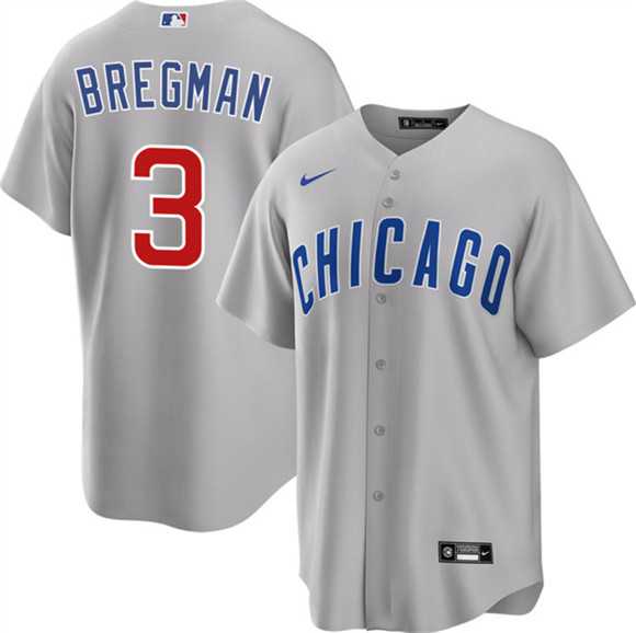 Men%27s Chicago Cubs #3 Alex Bregman Gray 2026 Cool Base Limited Stitched Jersey Dzhi