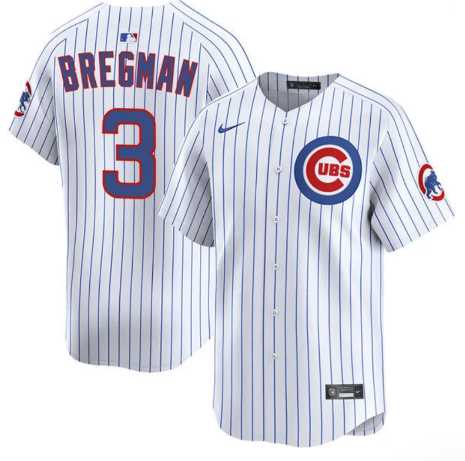 Men's Chicago Cubs #3 Alex Bregman White 2026 Home Limited Stitched Jersey Dzhi-0