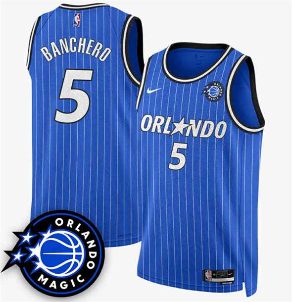 Men%27s Orlando Magic #5 Paolo Banchero Royal 2025 New Generation of Magic Stitched Jersey Dzhi