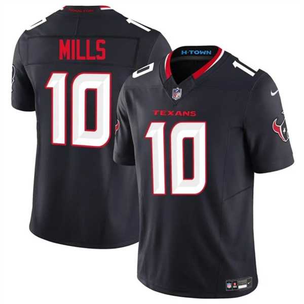 Men & Women & Youth Houston Texans #10 Davis Mills Navy 2025 F.U.S.E. Vapor Limited Stitched Jersey