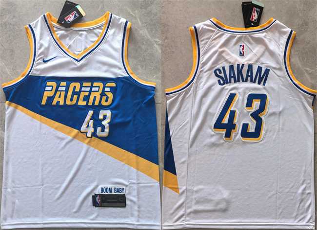 Men%27s Indiana Pacers #43 Pascal Siakam White 2025-26 City Edition Stitched Jersey