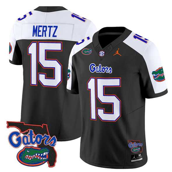 Men%27s Florida Gators #15 Graham Mertz Black Alternate 2024 F.U.S.E. Florida Patch Vapor Limited Stitched Football Jersey Dzhi