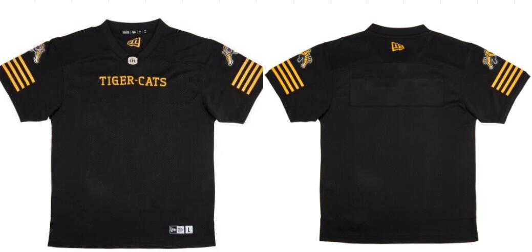 CFL Hamilton Tiger-Cats Blank Black Crested Home Replica Jersey-0