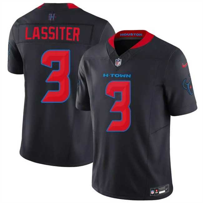 Men%27s Houston Texans #3 Kamari Lassiter Navy 2nd Alternate 2026 F.U.S.E. Vapor Limited Stitched Jersey Dzhi