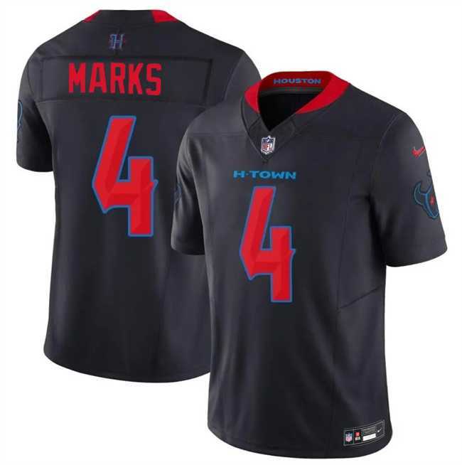 Men%27s Houston Texans #4 Woody Marks Navy 2026 F.U.S.E. Vapor Limited Stitched Jersey Dzhi