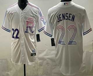 Men%27s Kansas City Royals #22 Carter Jensen White 2026 City Connect Stadium Jersey
