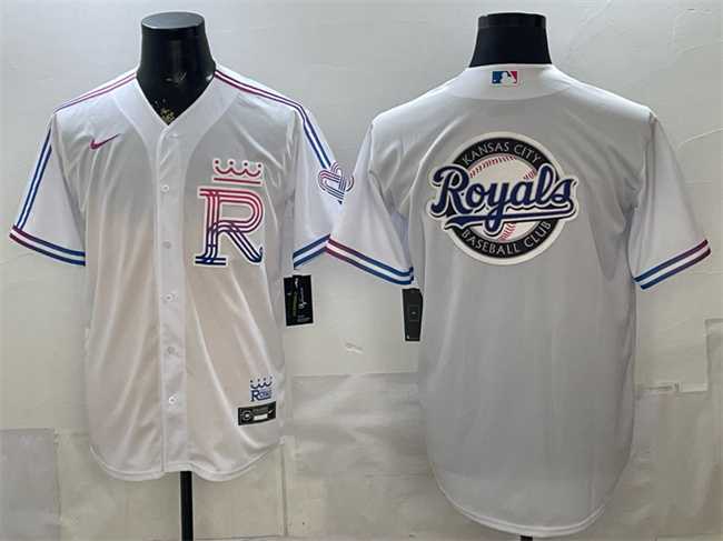 Men's Kansas City Royals Team Big Logo White 2026 City Connect Stadium Stitched Jersey-0