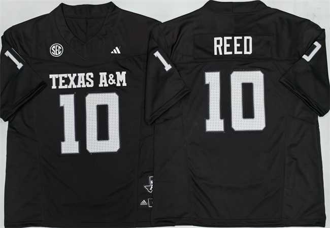 Men's Texas A&M Aggies Lions #10 Marcel Reed Black 2025 F.U.S.E. Stitched Jersey-0