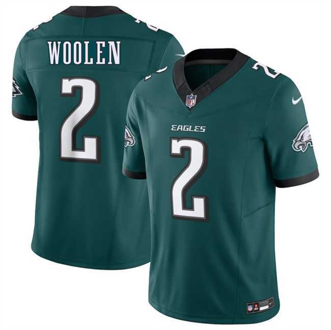 Men%27s Philadelphia Eagles #2 Tariq Woolen Green 2026 F.U.S.E. Vapor Untouchable Limited Stitched Jersey Dzhi