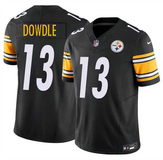 Men's Pittsburgh Steelers #13 Rico Dowdle Black 2025 F.U.S.E. Vapor Limited Stitched Jersey Dzhi-0
