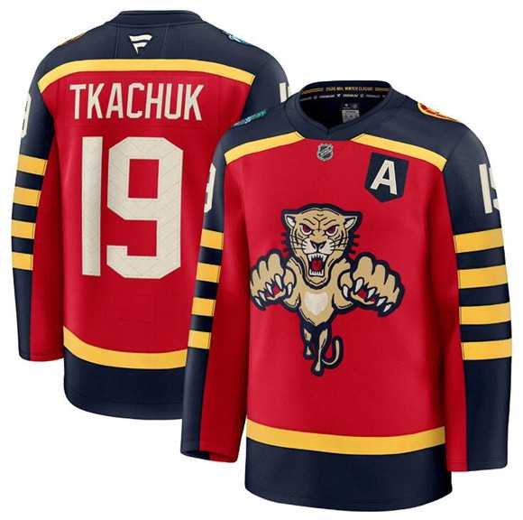Men%27s Florida Panthers #19 Matthew Tkachuk Red 2026 Winter Classic Stitched Hockey Jersey Dzhi