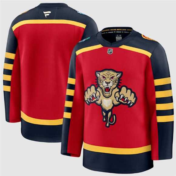Men's Florida Panthers Blank Red 2026 Winter Classic Stitched Hockey Jersey-0