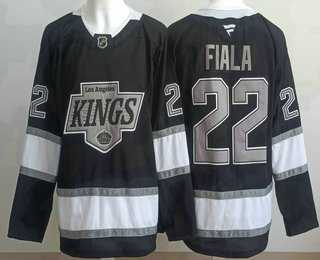 Men%27s Los Angeles Kings #22 Kevin Fiala Black Alternate Authentic Jersey
