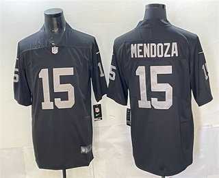 Men%27s Las Vegas Raiders #15 Fernando Mendoza Limited Black Vapor Jersey