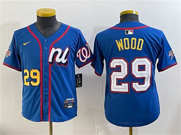 Youth National League #29 James Wood Blue 2025 All-Star Edition Limited Stitched Jersey-0