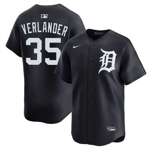 Men%27s Detroit Tigers #35 Justin Verlander Black 2026 Limited Stitched Jersey Dzhi