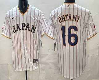 Men%27s Japan #16 Shohei Ohtani White 2026 World Baseball Classic Cool Base Jersey