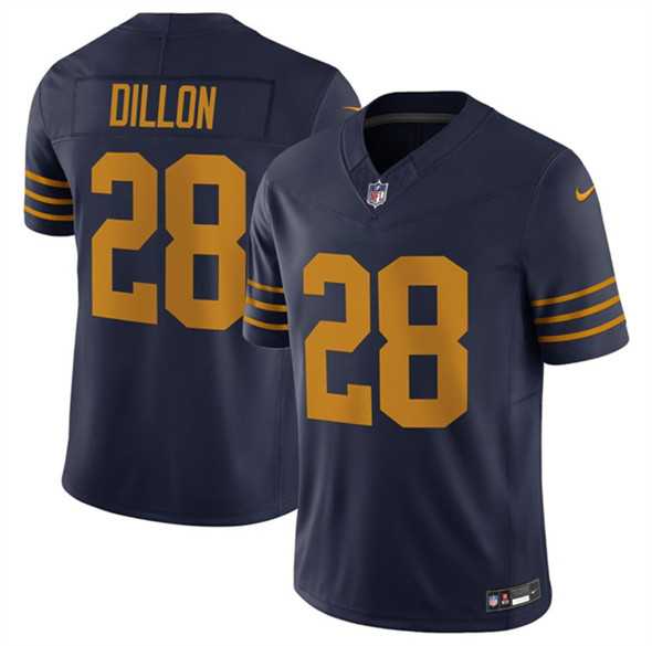 Men & Women & Youth Green Bay Packers #28 A. J. Dillon Navy The 1923 Classic Vapor F.U.S.E. Limited Stitched Jersey
