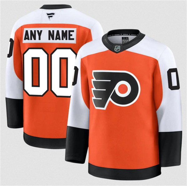 Men%27s Philadelphia Flyers ACTIVE PLAYER Custom Orange 2024-25 Home Stitched Hockey Jersey
