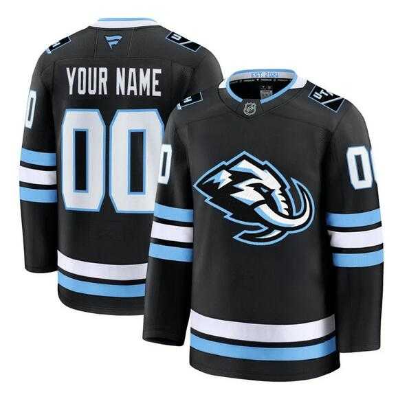 Men's Utah Mammoth ACTIVE PLAYER Custom 2025 Black Stitched Hockey Jersey-0