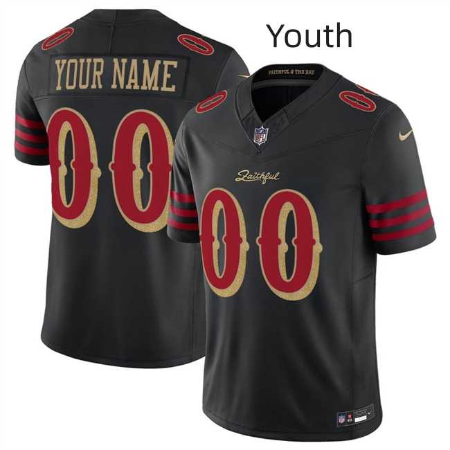Youth San Francisco 49ers Active Player Custom Black 2025 F.U.S.E. %27Rivalries%27 Vapor Limited Stitched Jersey