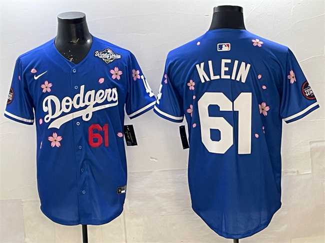 Men%27s Los Angeles Dodgers #61 Will Klein Royal 2025 World Series Patch Tokyo Series Limited Stitched Jersey