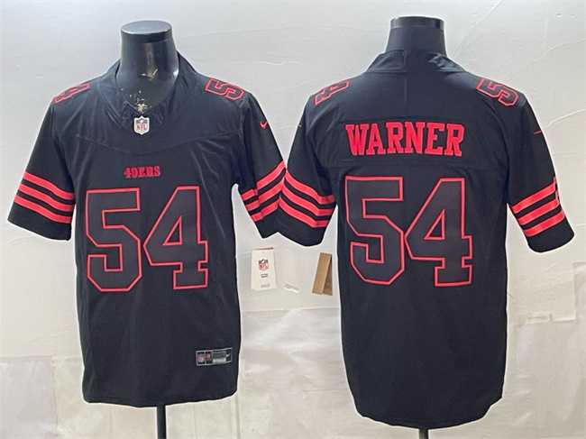 Men%27s San Francisco 49ers #54 Fred Warner Black F.U.S.E. %27Stranger Things Edition%27 Vapor Limited Stitched Jersey