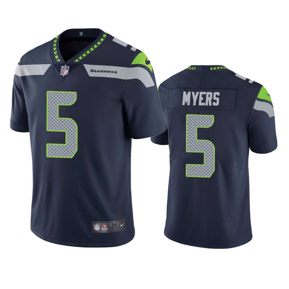 Men's Seattle Seahawks #5 Jason Myers Navy Vapor Untouchable Limited Stitched Jersey Dzhi-0