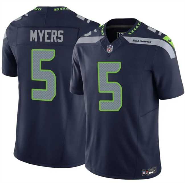 Men%27s Seattle Seahawks #5 Jason Myers Navy 2025 F.U.S.E. Vapor Untouchable Limited Stitched Jersey Dzhi