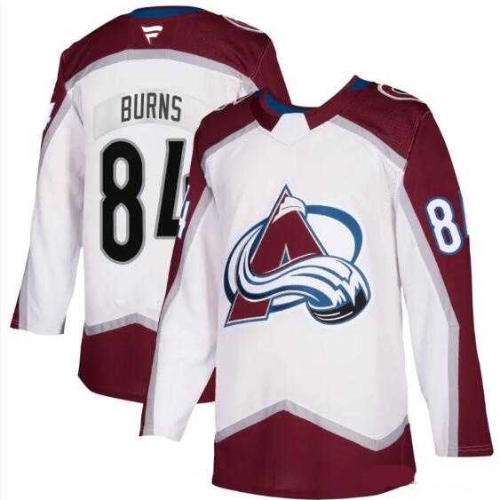Men's Colorado Avalanche #84 Brent Burns Fanatics Burgundy White Away Jersey Dzhi-0