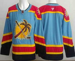 Men%27s Florida Panthers Blank Blue Authentic Jersey