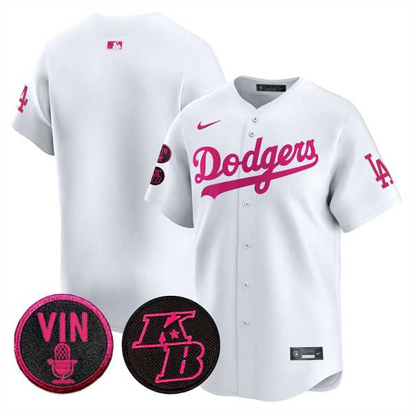 Men%27s Los Angeles Dodgers Blank White 2026 Mother%27s Day Vapor Premier Limited Stitched Jersey Dzhi