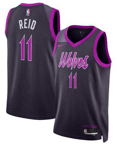 Men's Minnesota Timberwolves #11 Naz Reid Purple 2025-26 City Edition Stitched Jersey Dzhi-0