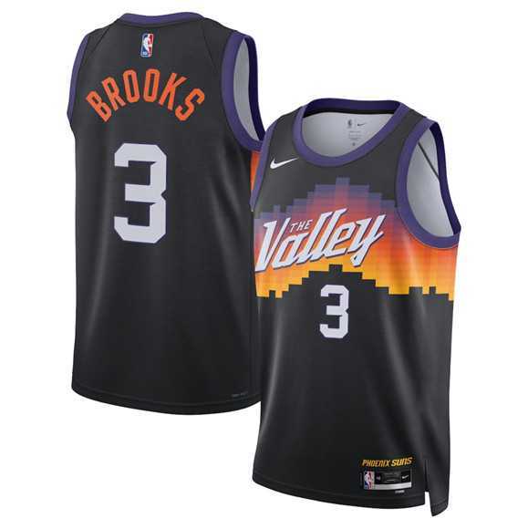 Men%27s Phoenix Suns #3 Dillon Brooks Black 2025-26 City Edition Stitched Jersey Dzhi