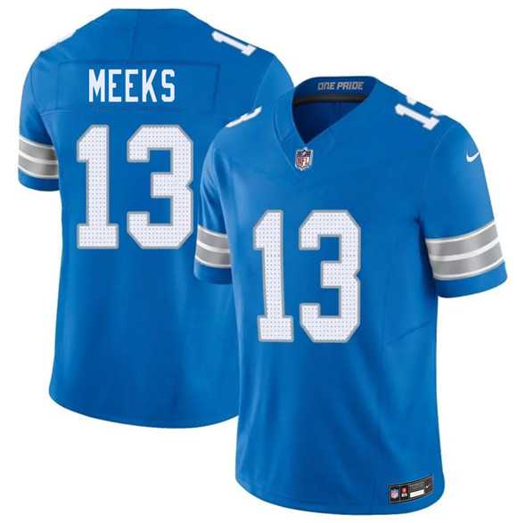 Men's Detroit Lions #13 Jackson Meeks Blue 2026 F.U.S.E. Vapor Limited Stitched Jersey-0