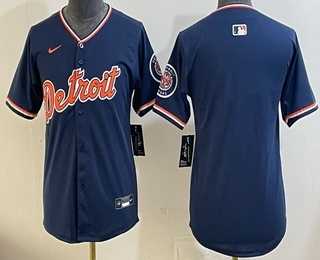 Youth Detroit Tigers Blank Black Stadium Jersey-0