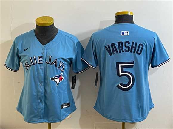 Women%27s Toronto Blue Jays #5 Daulton Varsho Blue Limited Stitched Jersey (Run Small)