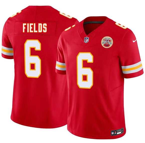 Men%27s Kansas City Chiefs #6 Justin Fields Red 2026 F.U.S.E. Vapor Untouchable Limited Stitched Jersey